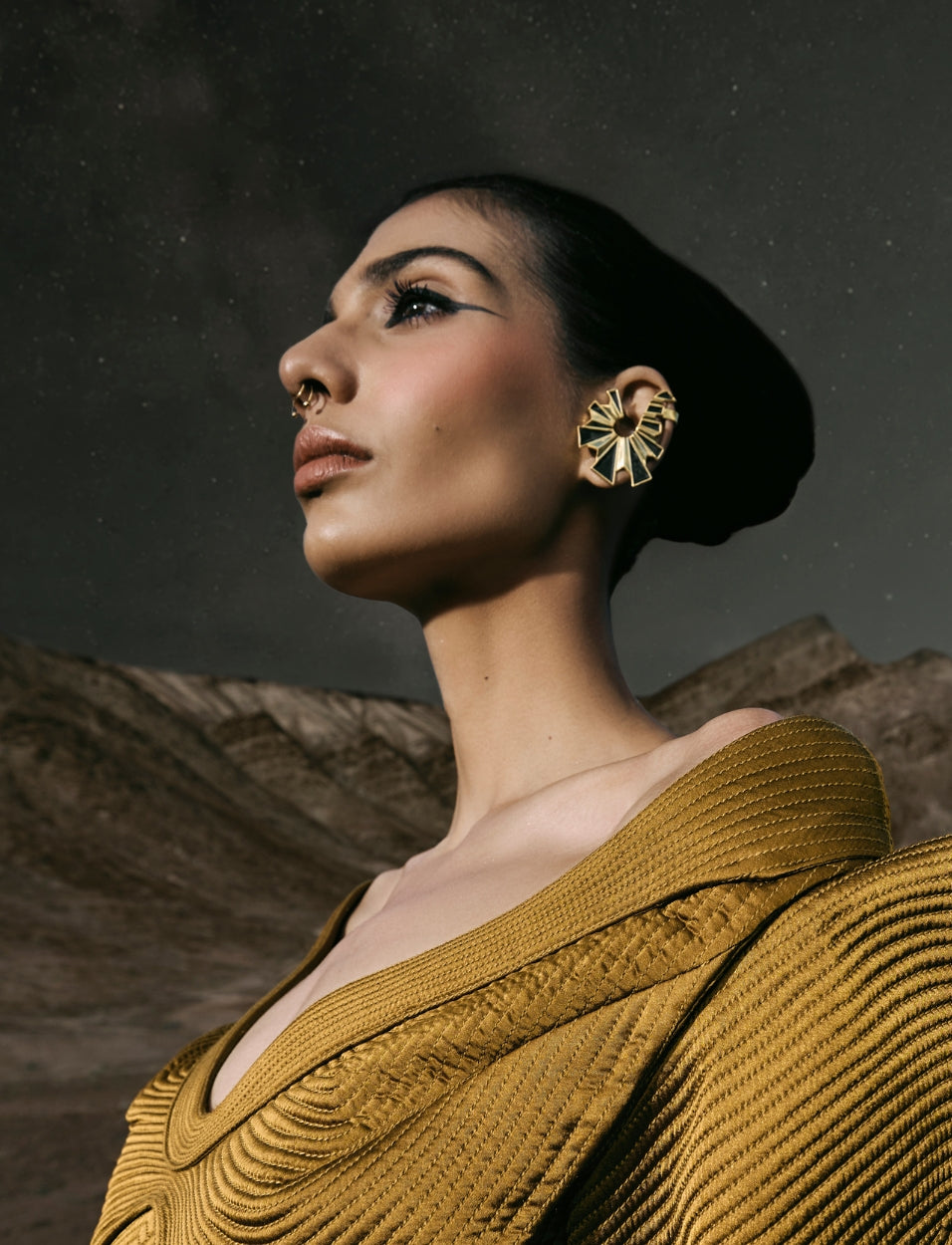 Gemini Sun Studs in Gold - Econock
