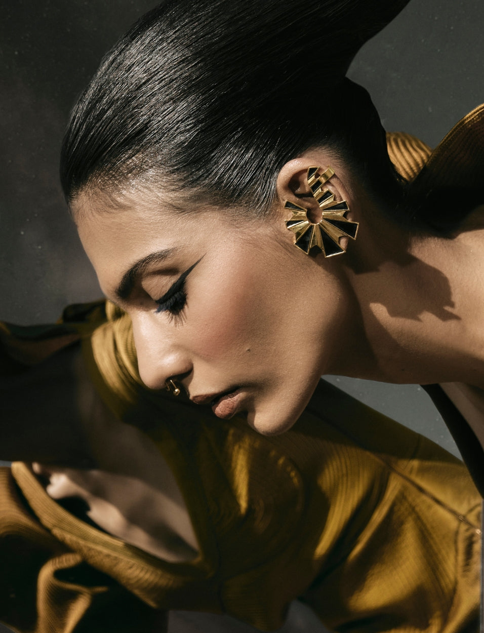 Gemini Sun Studs in Gold - Econock