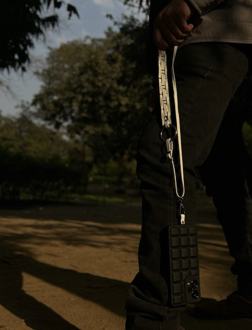 Kenza Phone Lanyard in Ivory - Econock