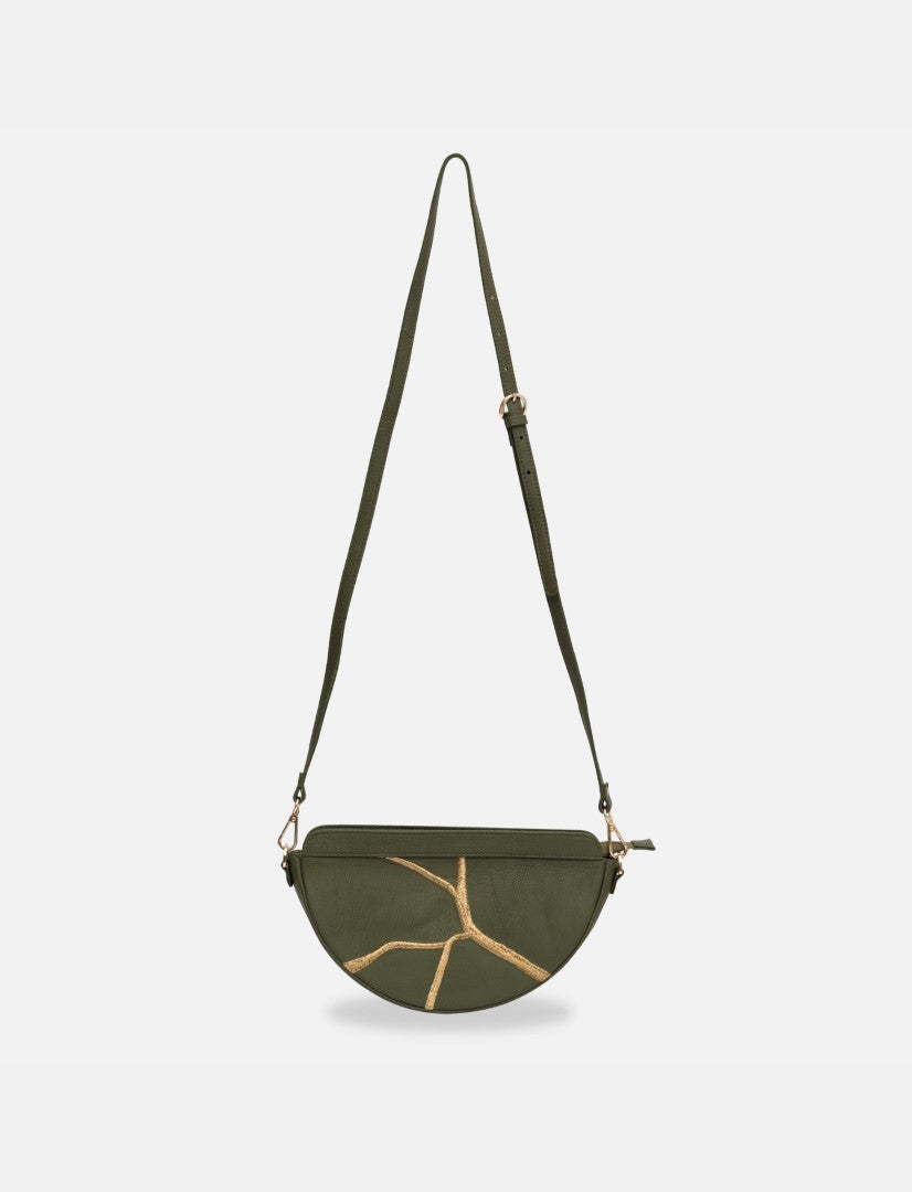 Maeve Crescent Wristlet in Olive - Econock