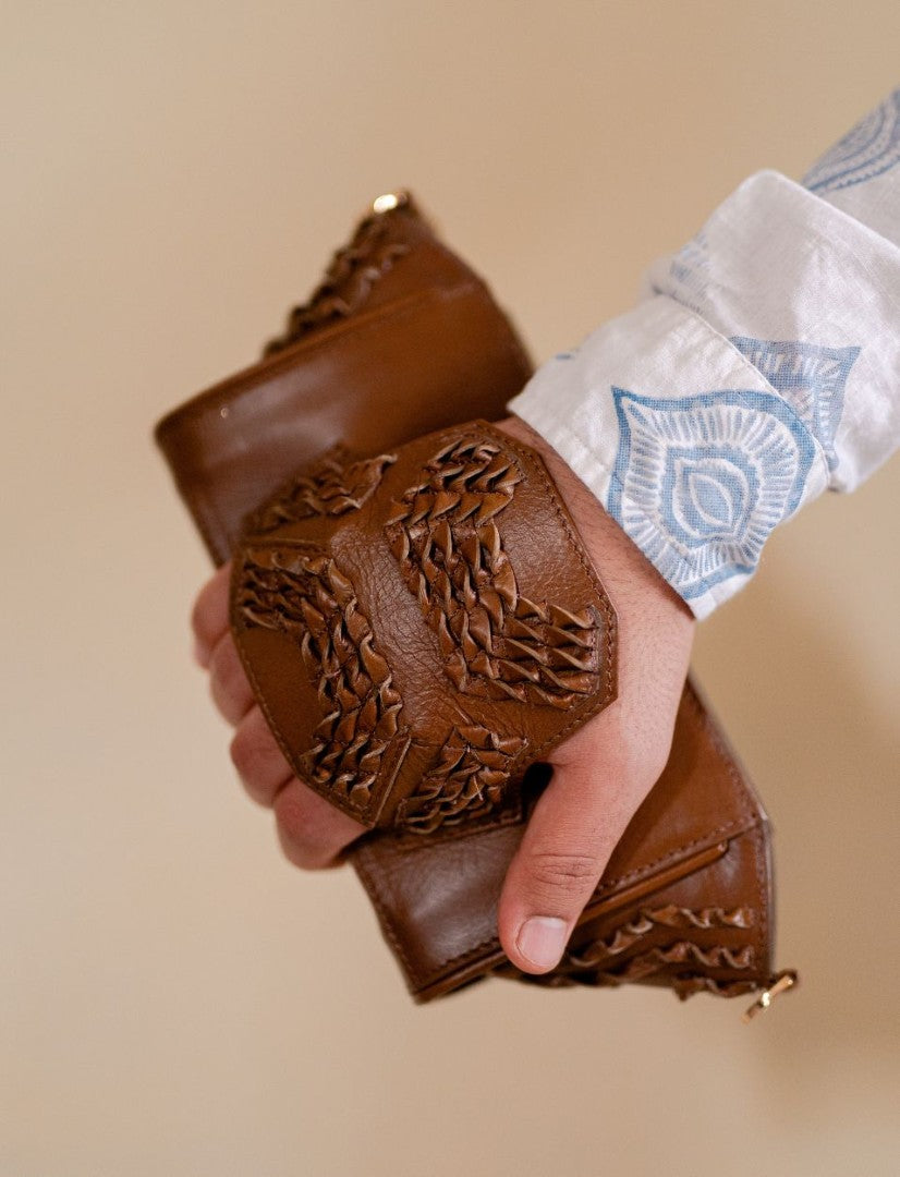 Khai Wristlet in Tan - Econock