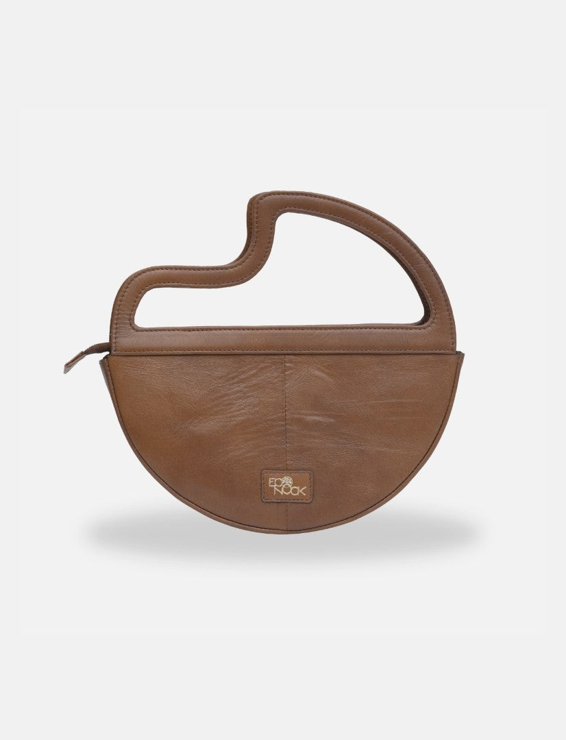 Maeve Crescent Clutch in Tan - Econock