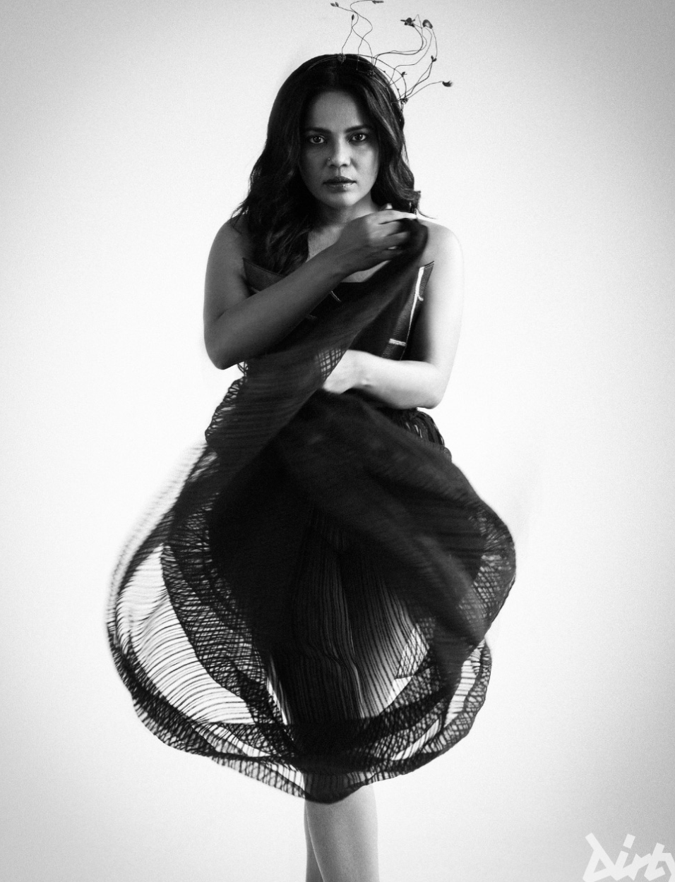 Priyanka Bose in Black Eva Corset