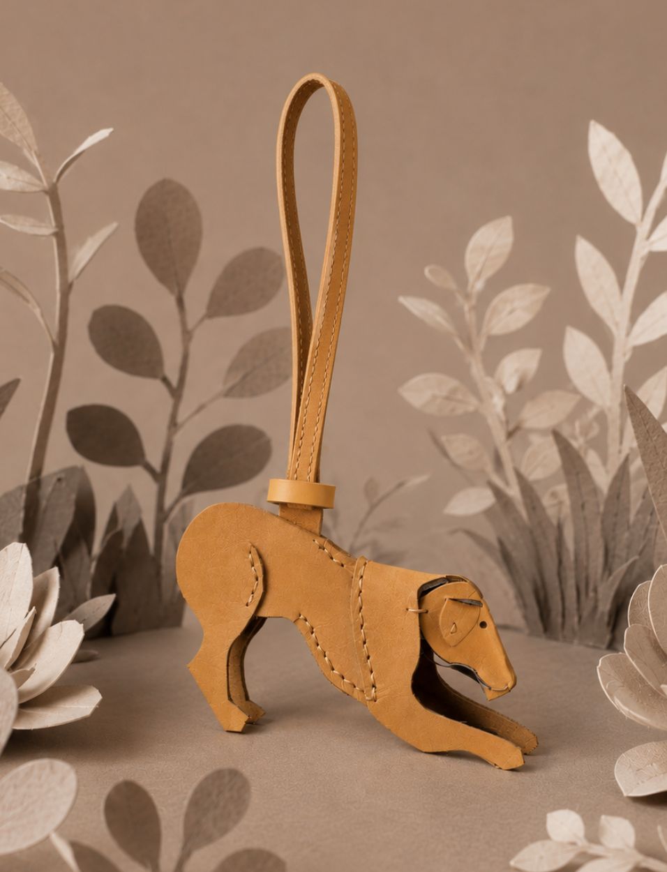Leather Dog Charm