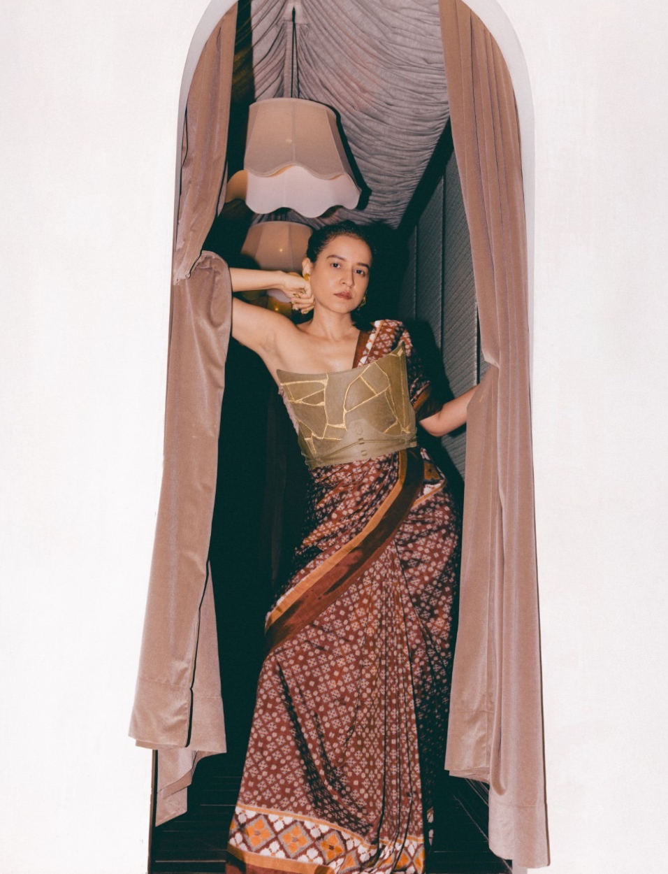 Tillotama Shome in Olive Eva Corset