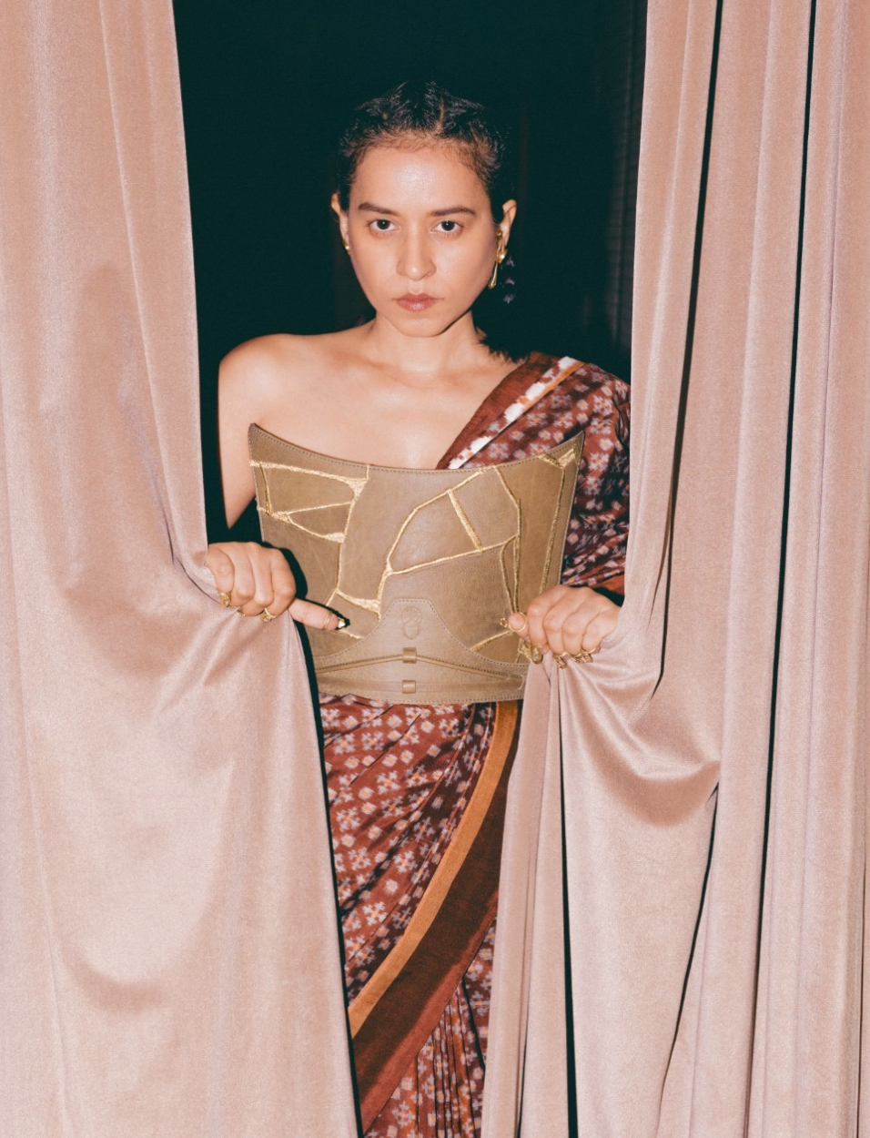 Tillotama Shome in Olive Eva Corset