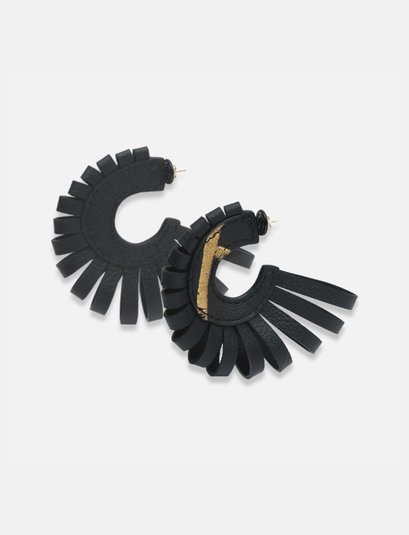 Marina Hoops in Black