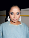 Tanya Gupta in Ivory Marina Hoops