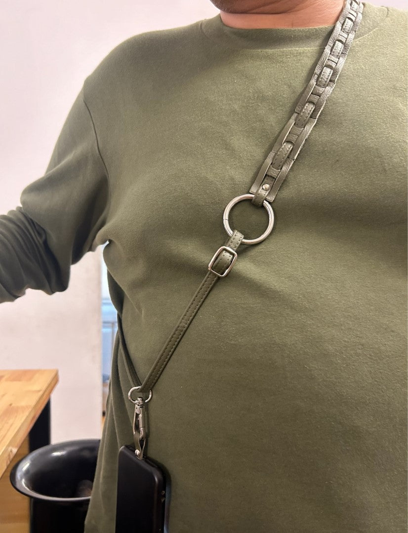 Kenza Phone Lanyard in Olive