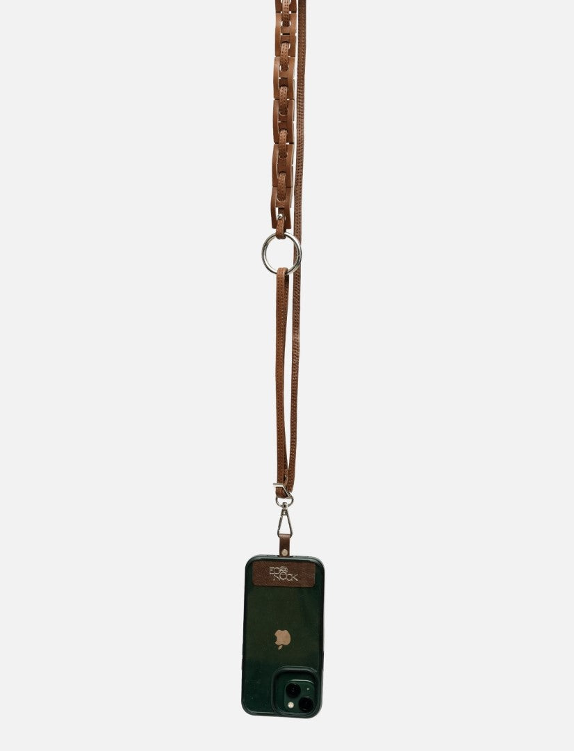 Kenza Phone Lanyard in Tan