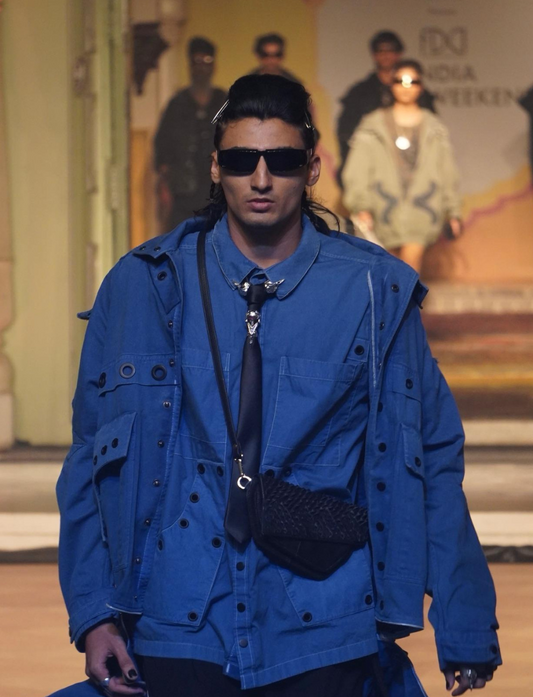 Nitin Bal Runway in Black Khai Crossbody