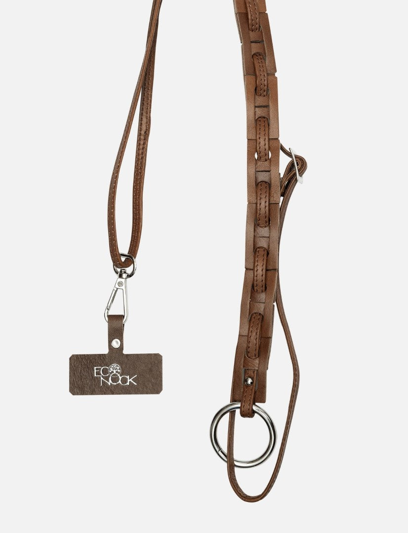Kenza Phone Lanyard in Tan