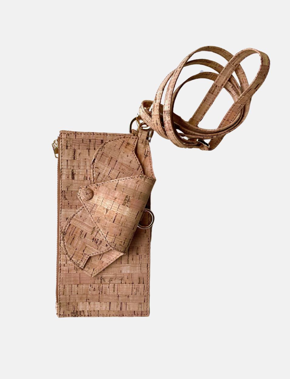  Crossbody bag with Sunglass Case along with Lanyard in Cork 