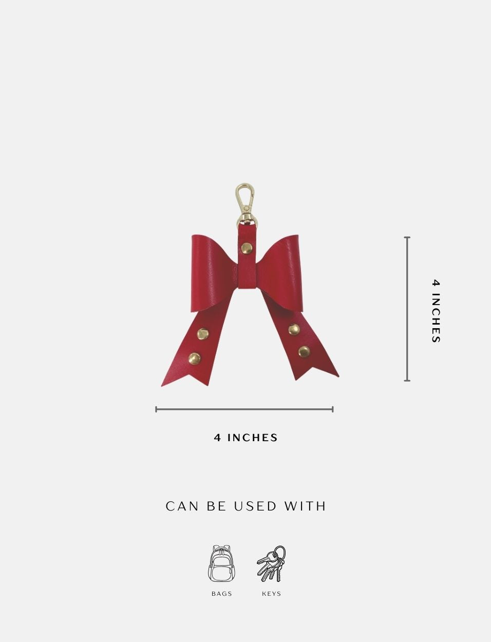 Pico Bow Bag Charm Leather