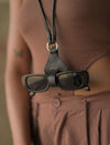 Stylish leather sunglass case for men and women