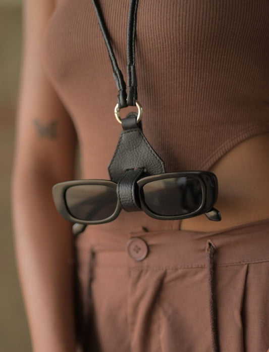 Stylish leather sunglass case for men and women