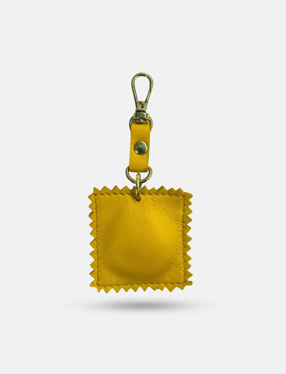Yellow Leather Bag Charm