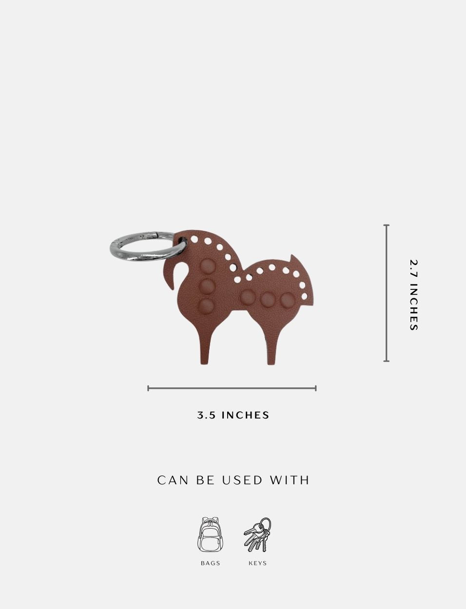 Horse Leather Bag Charm Econock