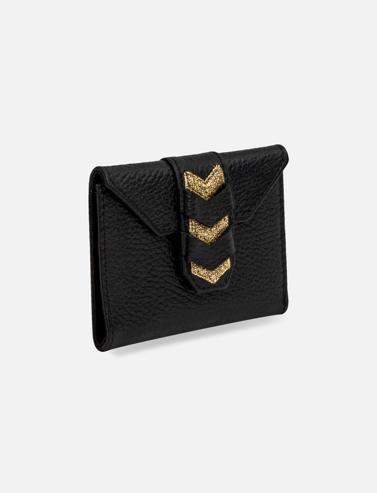 Sai Embroidered Leather Mini Wallet